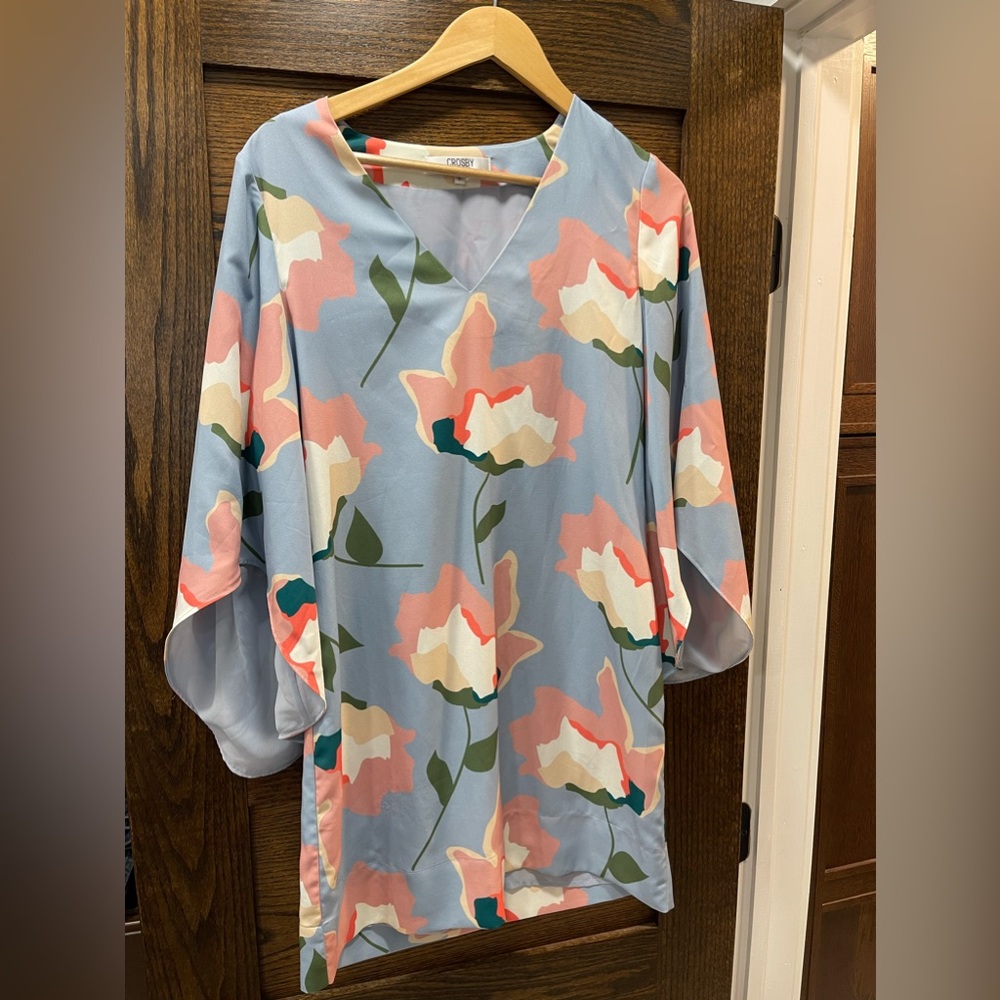 CROSBY BY MOLLIE BURCH Floral Tulip Sleeve Shift Dress